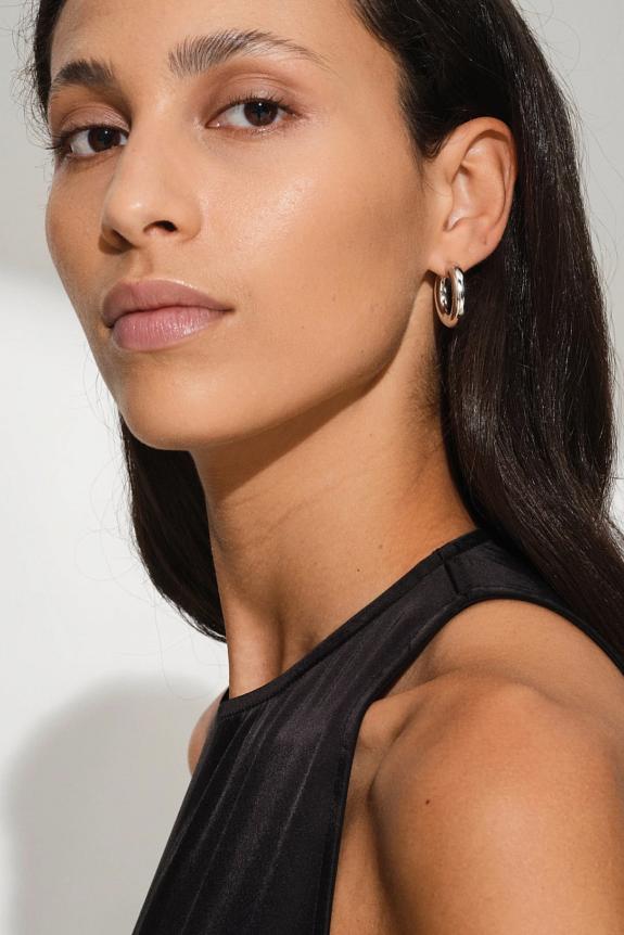 Tom Wood Chunky Hoops Medium Silver